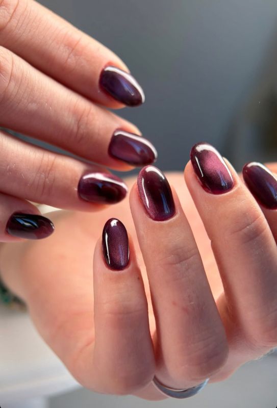 Chrome bordeaux cat eye